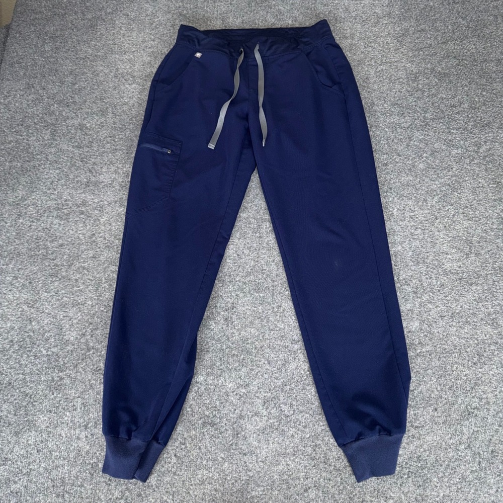 FIGS Zamora Jogger Scrub Pants Womens Small Navy Blue Medical Healthcare Uniform